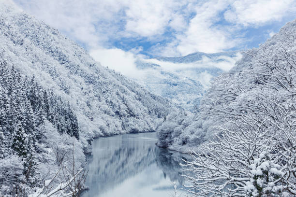 istock Majestic white and Picturesque and gorgeous wintry scene 821583568