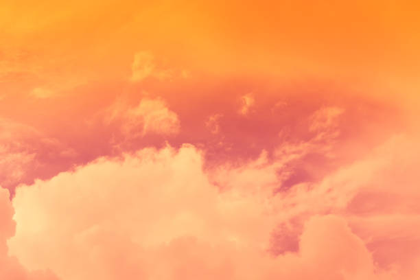 istock Hot weather, clouds look colorful before sunset. 821586424
