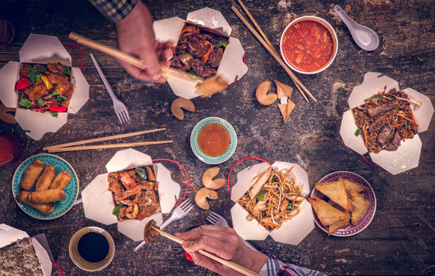 istock Variation of Asian Take Out Food 821587850