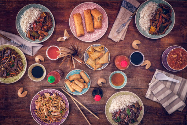 Variation of Asian Take Out Food