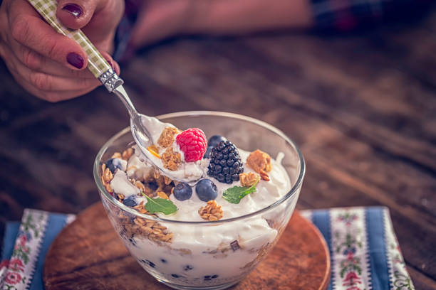 istock Yogurt with Fresh Berries and Cereals 821593816