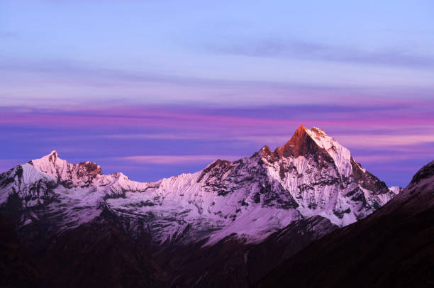 istock Mount Machapuchare, or Fishtail, view from Annapurna Base Camp, Nepal 821595040