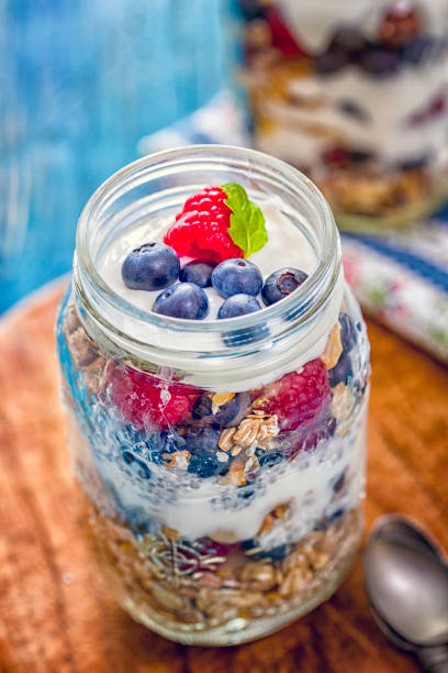 istock Yogurt with Fresh Berries and Cereals 821595778