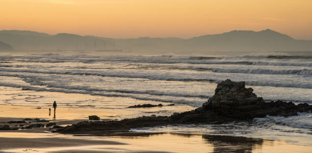 istock Rocks in Sopela beach in low tide 821602142