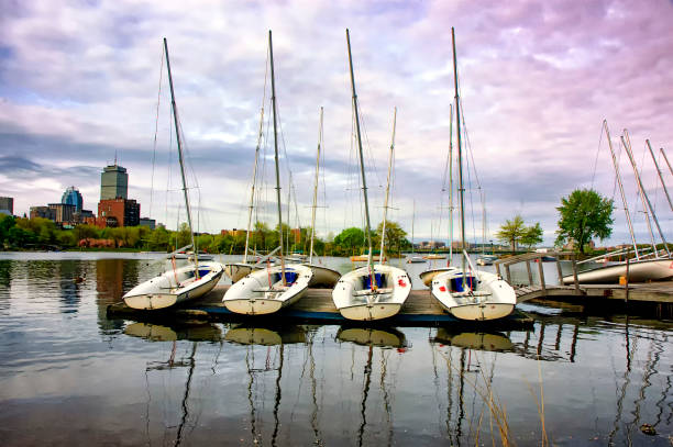 istock Boats Docked on the Charles River 821605238
