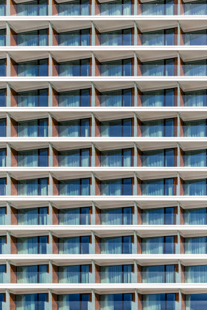 istock Rows of balconies in new apartment building 821605244