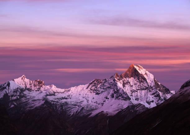 istock Mount Machapuchare, or Fishtail, view from Annapurna Base Camp, Nepal 821614558