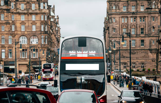 istock Bus at Edinburgh street 821615100