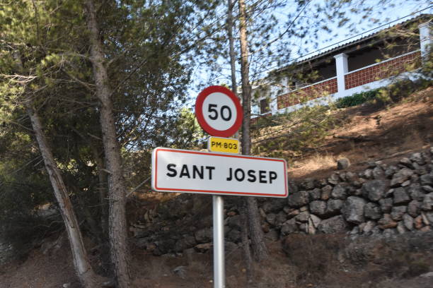 istock Road signs in Ibiza 821618268