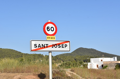 Road signs in Ibiza