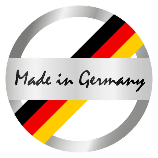 Vector illustration of seal of quality made in germany