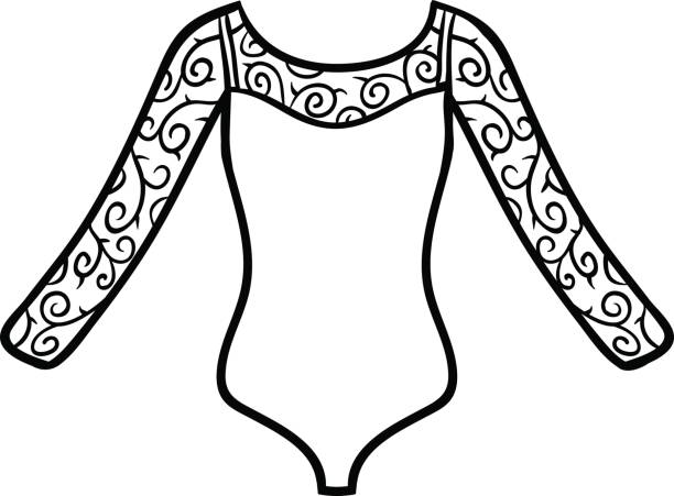 ilustrações de stock, clip art, desenhos animados e ícones de coloring book, dance leotard - 5470