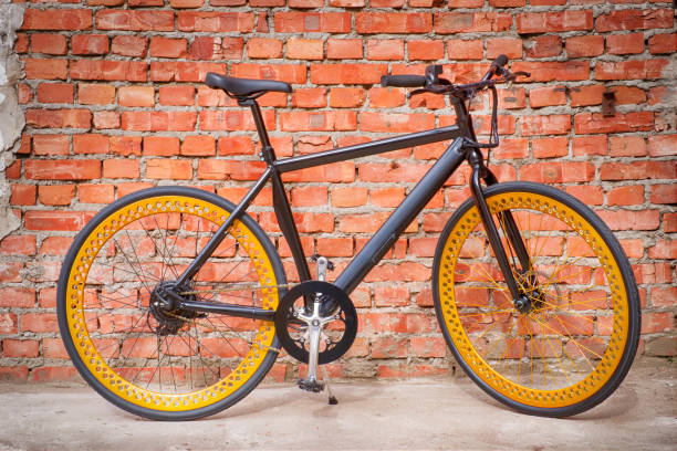 istock Black electric bike 821655994