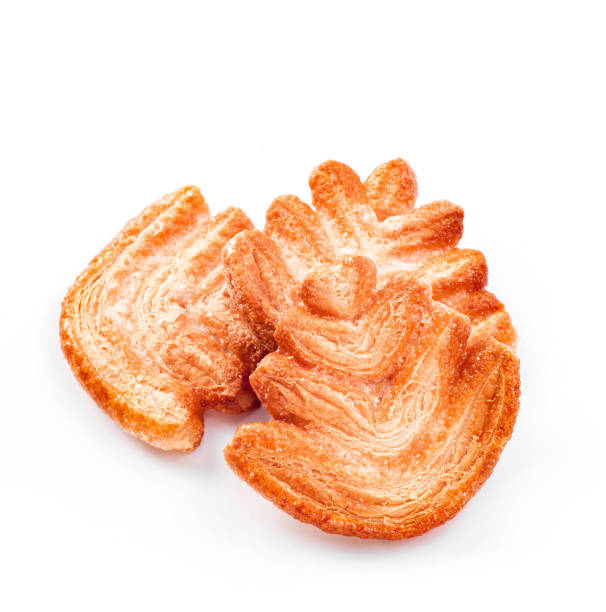 istock Christmas tree sugar cookies, puff pastry on white background 821656004