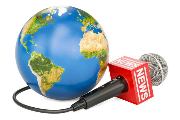 istock Global news concept, 3D rendering isolated on white background 821658762