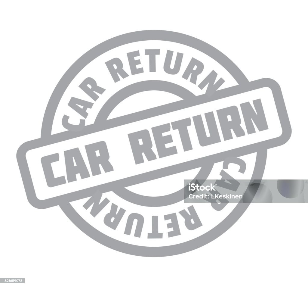 Car Return Rubber Stamp Stock Illustration - Download Image Now ...