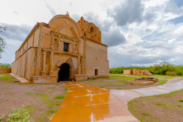 Tumacacori National Historic Park main building after storm