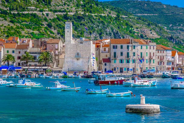 istock Komiza scenery in Croatia. 821666428