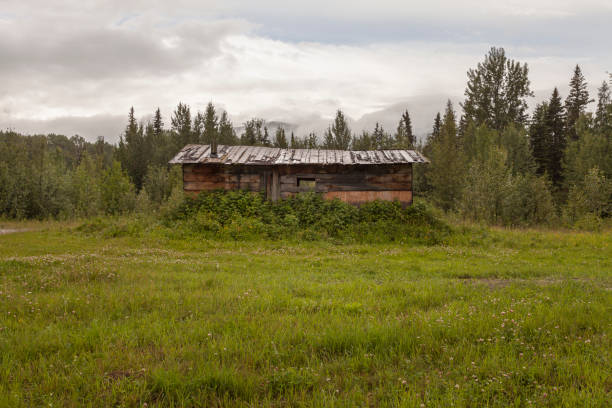 Old deserted homestead on the Alaska Highway, BC