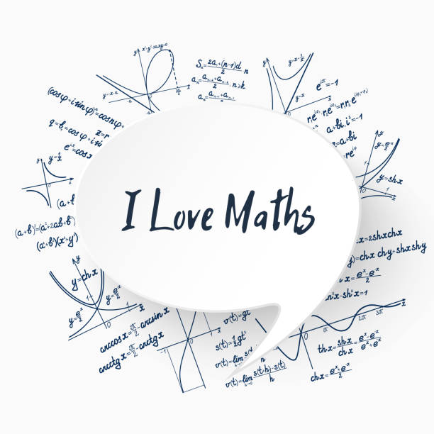 ilustrações de stock, clip art, desenhos animados e ícones de vector i love maths background - proof of love