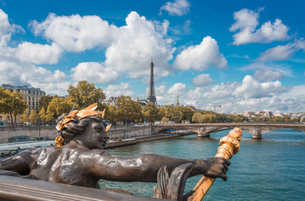 istock Eiffel Tower in Paris along the Seine 821691518