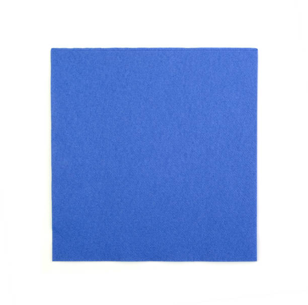 istock Blue paper napkin isolated 821694400
