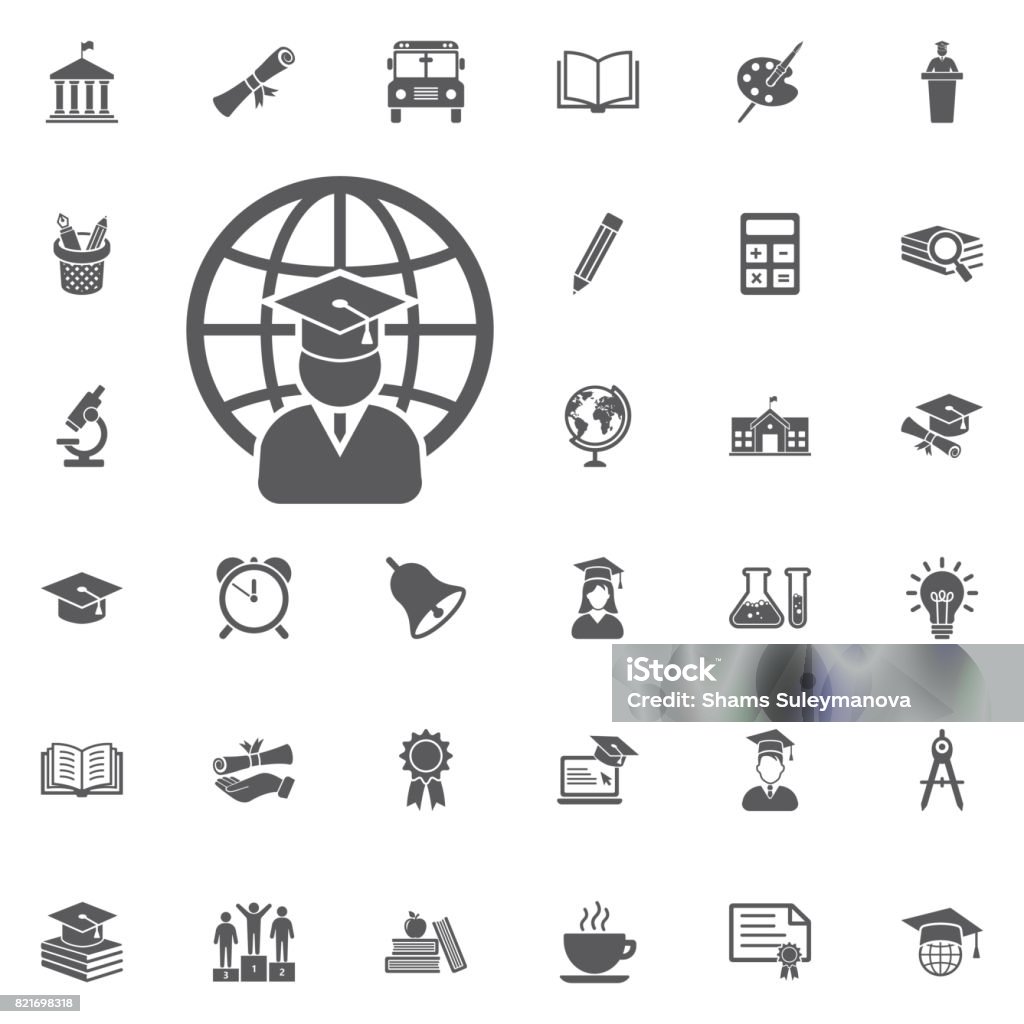 Internet training icon, vector illustration. Internet training icon, vector illustration on the white background. Compass icon on the white background. Education Vector Icon Set Achievement stock vector