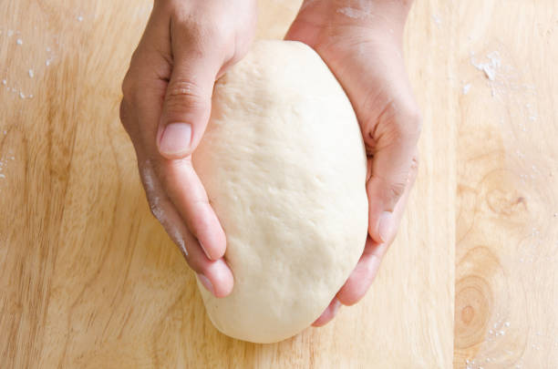 Bread dough in hand