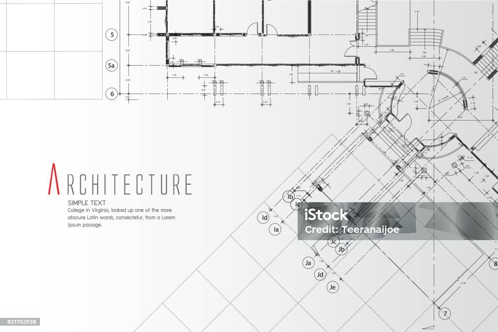 Architektur-Hintergrund. - Lizenzfrei Lageplan Vektorgrafik