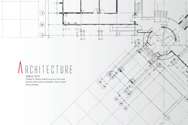 illustrazioni stock, clip art, cartoni animati e icone di tendenza di sfondo architettura. - engineer construction architect built structure