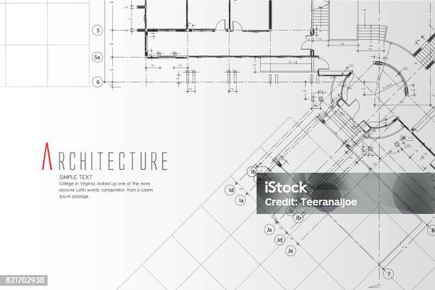 Architecture Background Stock Illustration - Download Image Now - Plan - Document, Architecture, Blueprint