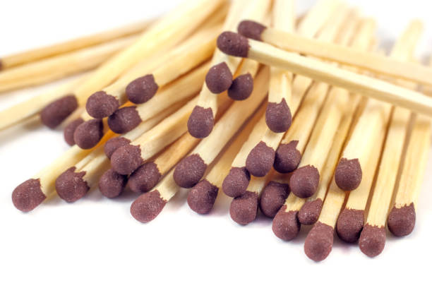 istock Groupe of match sticks isolated on white background 821703210