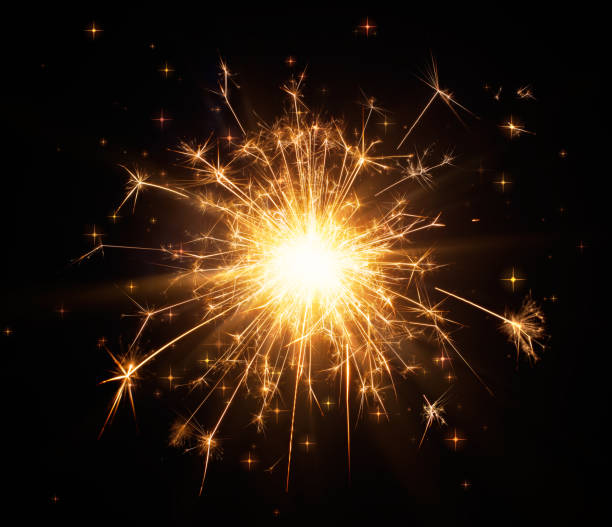 istock Close-up of glittering sparkler 821709662