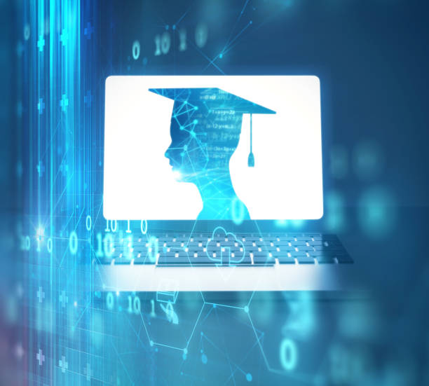 istock 3d rendering of virtual human silhouette on laptop screen 821712780