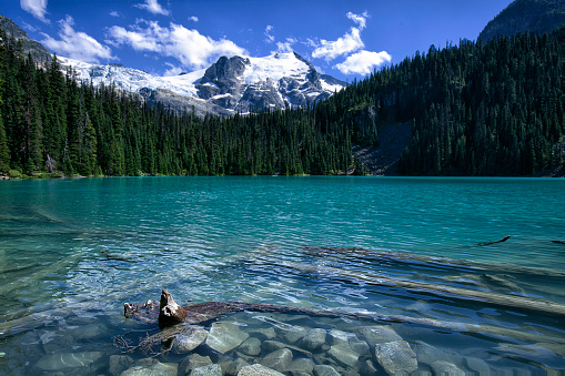 Middle Joffre Lake in summer in Pemberton, near Whistler, BC, Canada