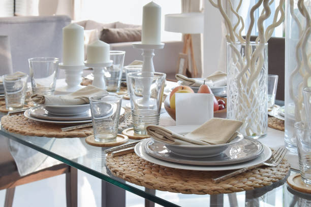 istock elegant table set in modern style dining room interior 821719424