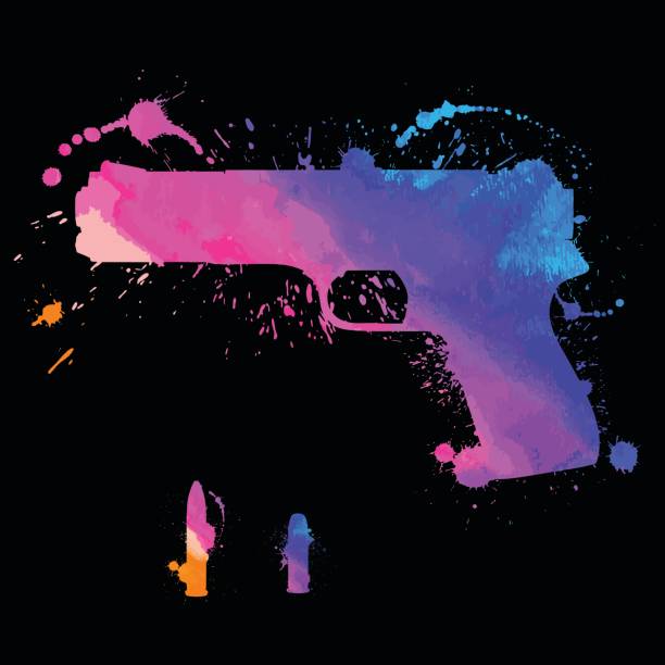 Pink Gun Bullets Pink Gun Illustrations, Royalty-Free Vector Graphics & Clip Art - iStock