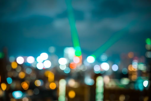 abstract bokeh city light background