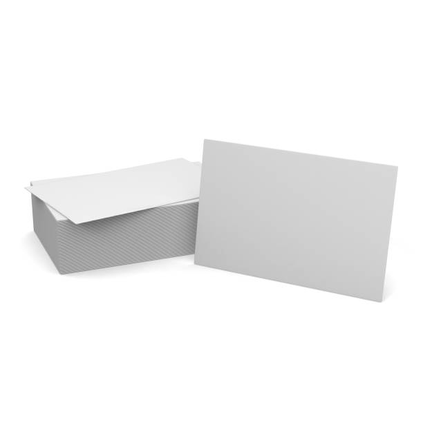 istock Blank white 3d visiting card and business card template 3d render illustration for mock up and design presentation. 821745366