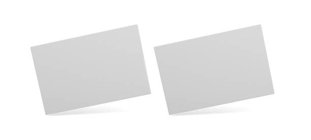 Blank white 3d visiting card and business card template 3d render illustration for mock up and design presentation.