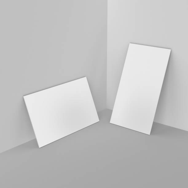 istock Blank white 3d visiting card and business card template 3d render illustration for mock up and design presentation. 821745638