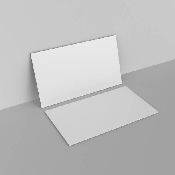 istock Blank white 3d visiting card and business card template 3d render illustration for mock up and design presentation. 821745656