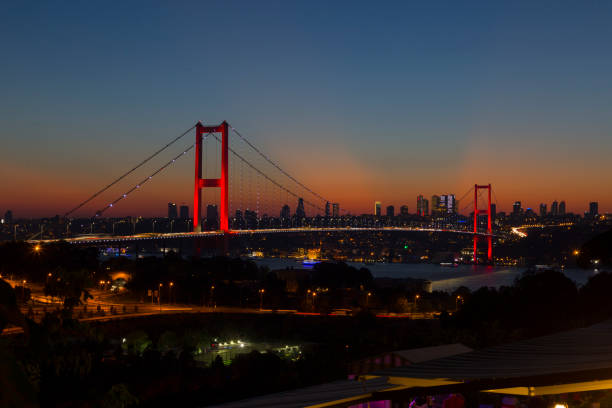 istock 15th July Martyrs Bridge ( 15 Temmuz Sehitler Koprusu ) Bosphorus Bridge at night Istanbul, Turkey 821745776
