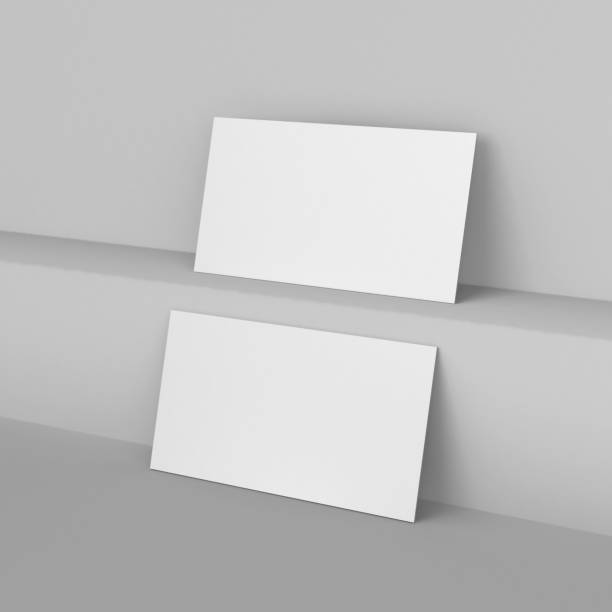 istock Blank white 3d visiting card and business card template 3d render illustration for mock up and design presentation. 821745794