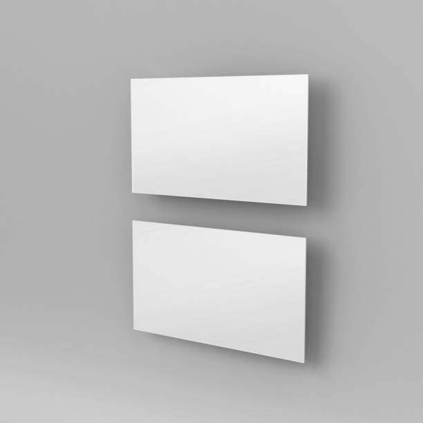 istock Blank white 3d visiting card and business card template 3d render illustration for mock up and design presentation. 821745858