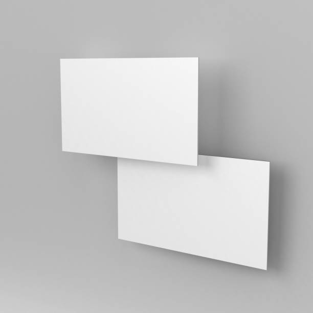 istock Blank white 3d visiting card and business card template 3d render illustration for mock up and design presentation. 821745926