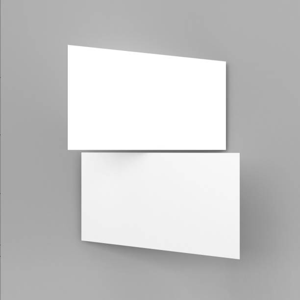 istock Blank white 3d visiting card and business card template 3d render illustration for mock up and design presentation. 821745932