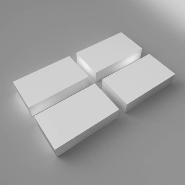 istock Blank white 3d visiting card and business card template 3d render illustration for mock up and design presentation. 821746126