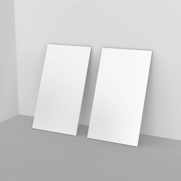 istock Blank white 3d visiting card and business card template 3d render illustration for mock up and design presentation. 821746130