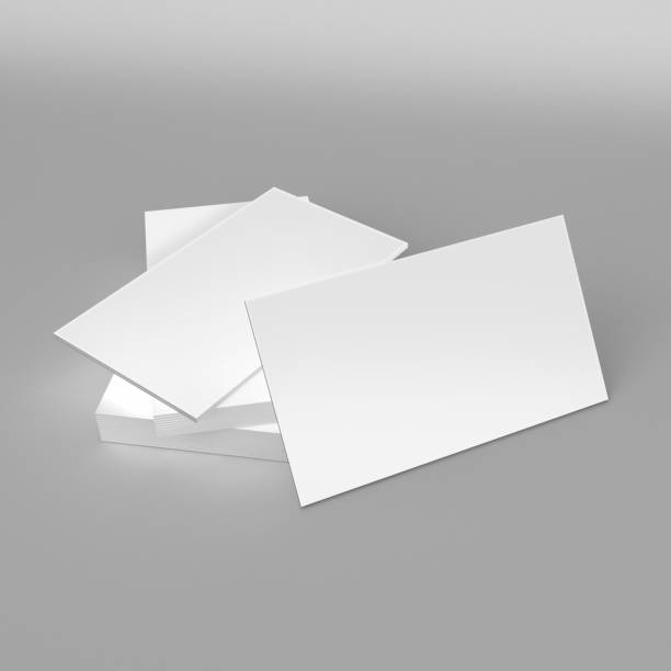 istock Blank white 3d visiting card and business card template 3d render illustration for mock up and design presentation. 821746252